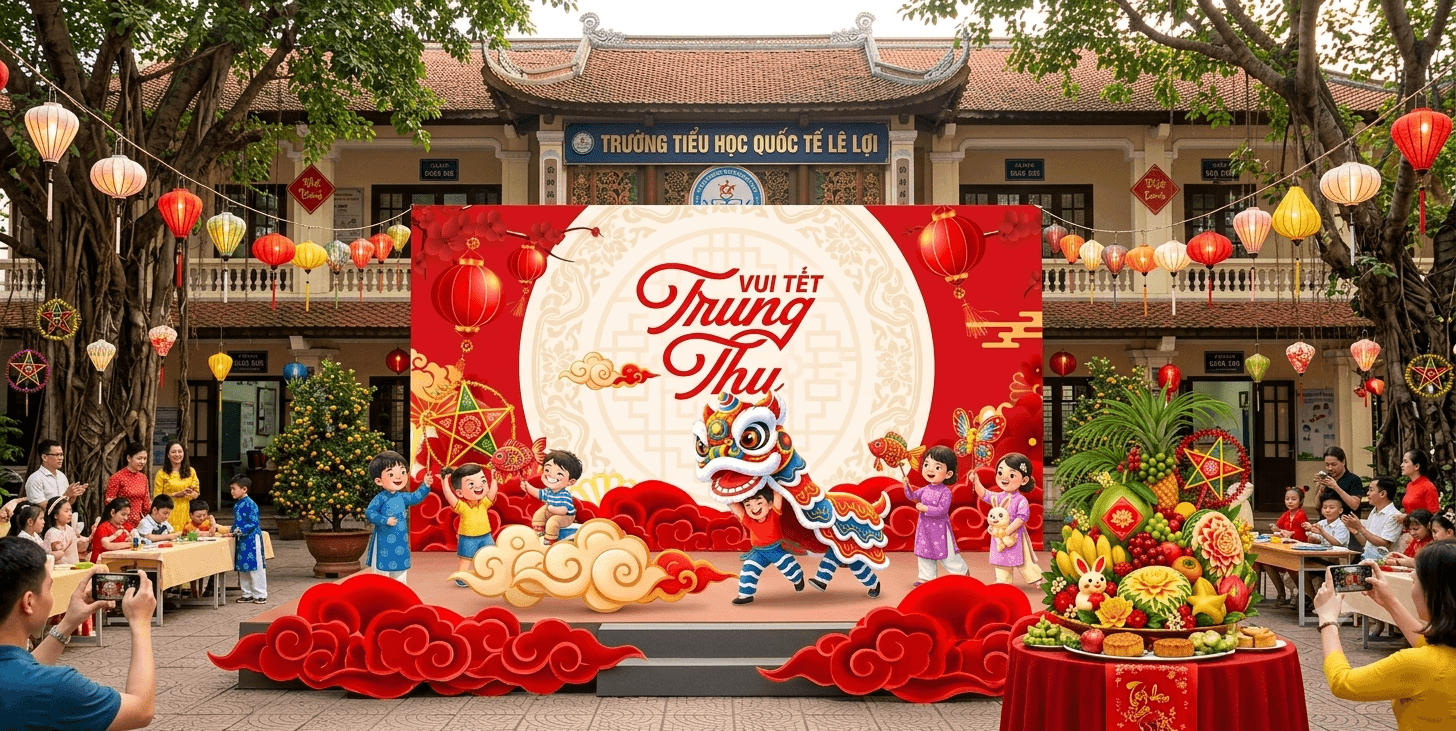 Trang trí backdrop trung thu buôn ma thuột,đắk lắk